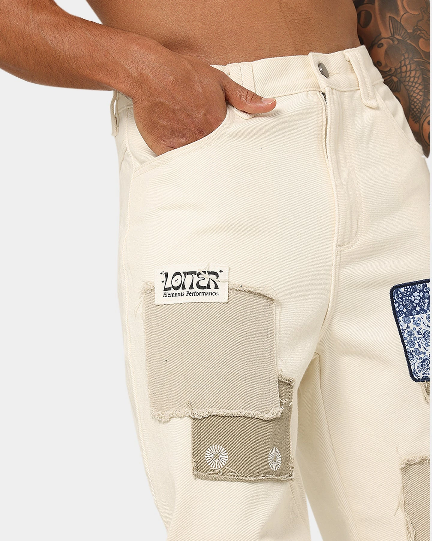 Loiter Utopia Patchwork Jeans Ecru 13 Loiter Utopia Patchwork Jeans Ecru - Image 11