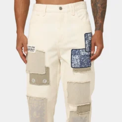 Loiter Utopia Patchwork Jeans Ecru 15 Loiter Utopia Patchwork Jeans Ecru -Nuvora Fit Sales 03009671 YE017 mens 0030 f5526239 3a33 49bd b64b 23a5d3feb0a0