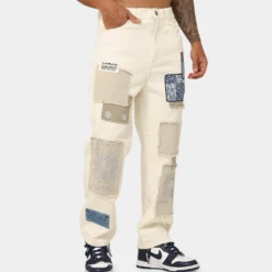 Loiter Utopia Patchwork Jeans Ecru 17 Loiter Utopia Patchwork Jeans Ecru -Nuvora Fit Sales 03009671 YE017 mens 0050