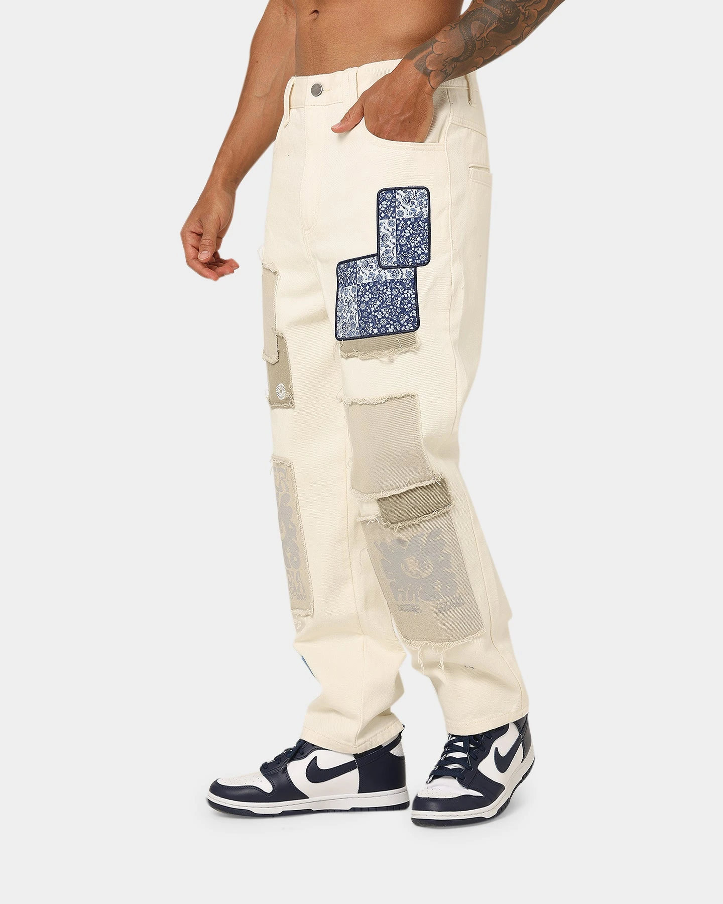 Loiter Utopia Patchwork Jeans Ecru 8 Loiter Utopia Patchwork Jeans Ecru - Image 6