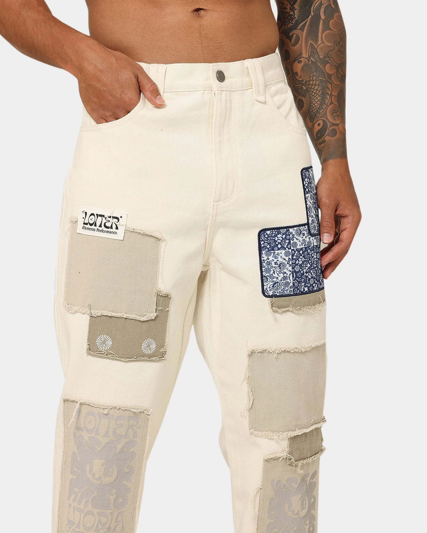 Loiter Utopia Patchwork Jeans Ecru 9 Loiter Utopia Patchwork Jeans Ecru - Image 7