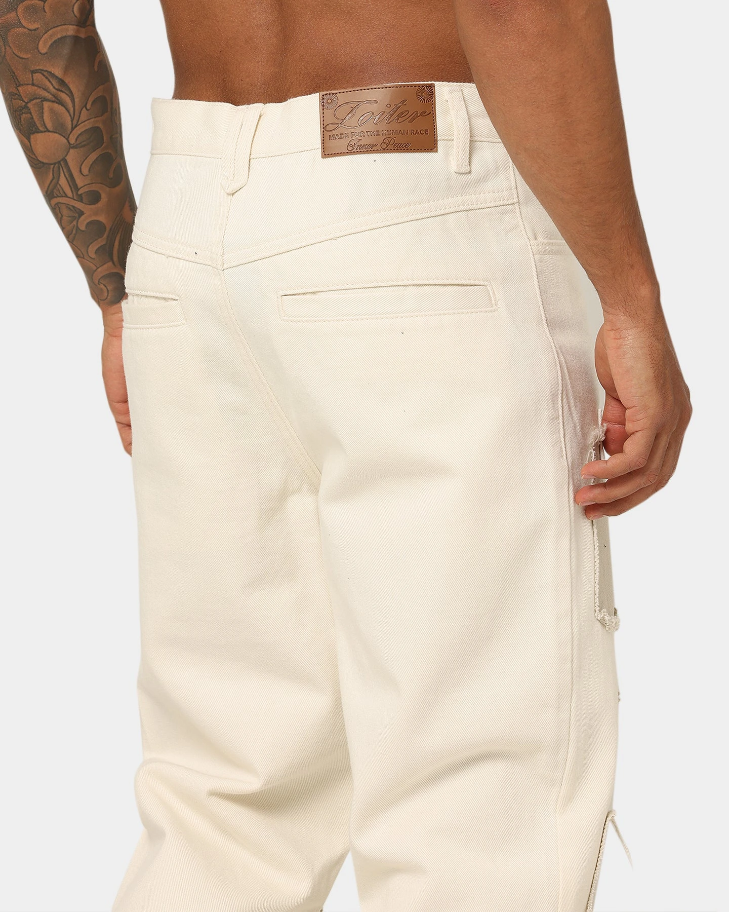 Loiter Utopia Patchwork Jeans Ecru 10 Loiter Utopia Patchwork Jeans Ecru - Image 8