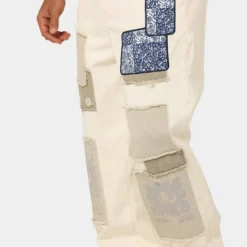 Loiter Utopia Patchwork Jeans Ecru 21 Loiter Utopia Patchwork Jeans Ecru -Nuvora Fit Sales 03009671 YE017 mens 0090