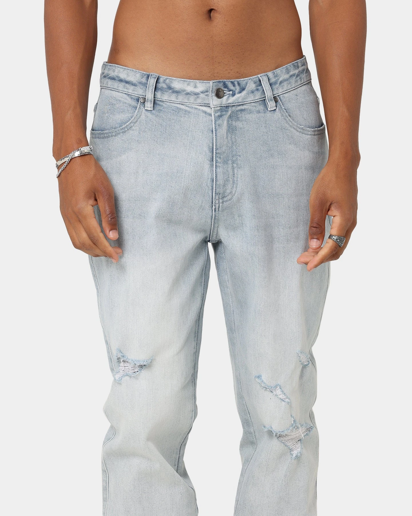 Carré Bouffant Distressed Jeans Light Blue 9 Carré Bouffant Distressed Jeans Light Blue - Image 7