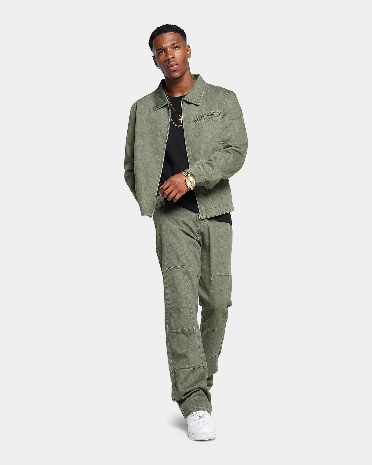 XXIII Oliver Washed Flared Jeans Olive 4 XXIII Oliver Washed Flared Jeans Olive - Image 2