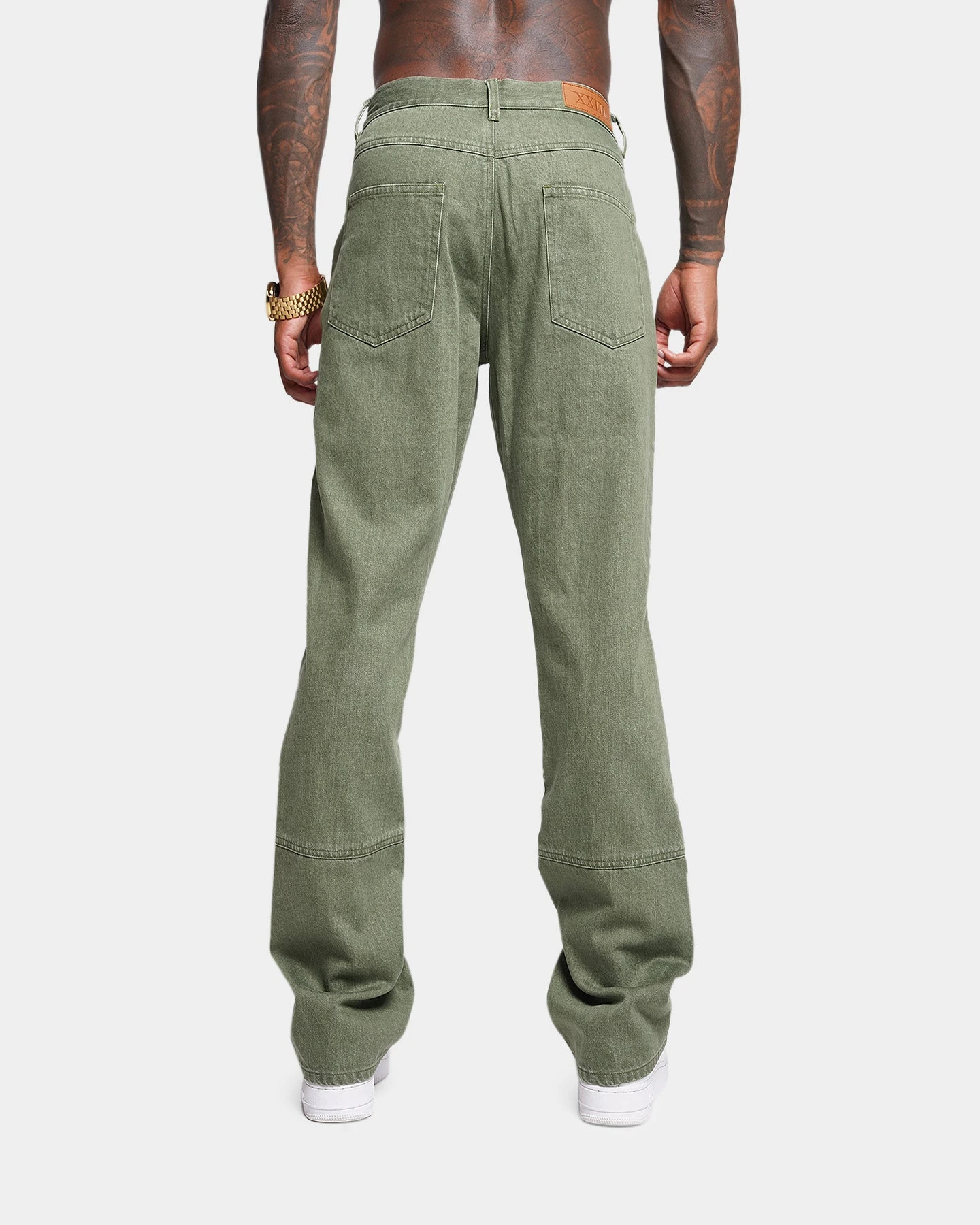 XXIII Oliver Washed Flared Jeans Olive 6 XXIII Oliver Washed Flared Jeans Olive - Image 4