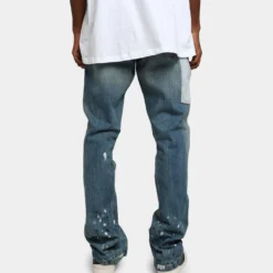 MNML B425 Patch Flare Denim Jeans Blue -Nuvora Fit Sales 03010047 YX001 mens 040