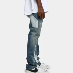 MNML B425 Patch Flare Denim Jeans Blue -Nuvora Fit Sales 03010047 YX001 mens 050