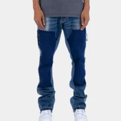 MNML B118 Flare Work Denim Jeans Blue -Nuvora Fit Sales 03010141 YX001 mens 0020