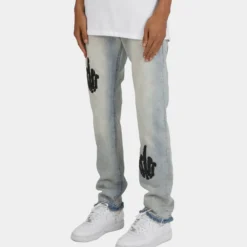 MNML D272 Skeleton Denim Jeans Blue/Black -Nuvora Fit Sales 03010163 YX014 mens 0030