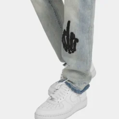 MNML D272 Skeleton Denim Jeans Blue/Black -Nuvora Fit Sales 03010163 YX014 mens 0070