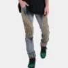 MNML D422 Leopard Denim Jeans Black/Brown -Nuvora Fit Sales 03010168 YB013 mens 0010