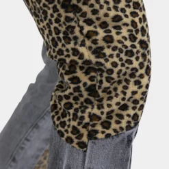 MNML D422 Leopard Denim Jeans Black/Brown -Nuvora Fit Sales 03010168 YB013 mens 0070