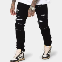 Saint Morta Gothic Summer Jeans Black/White -Nuvora Fit Sales 03010463 YB012 mens 060