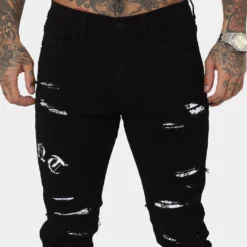 Saint Morta Gothic Summer Jeans Black/White -Nuvora Fit Sales 03010463 YB012 mens 070