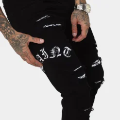 Saint Morta Gothic Summer Jeans Black/White -Nuvora Fit Sales 03010463 YB012 mens 080