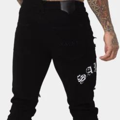 Saint Morta Gothic Summer Jeans Black/White -Nuvora Fit Sales 03010463 YB012 mens 090