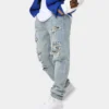 Saint Morta Prima Baggy Distressed Jeans Blue -Nuvora Fit Sales 03010486 YX001 mens 010