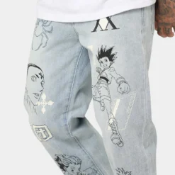 Goat Crew Hunter X Hunter Jeans Vintage Blue 13 Goat Crew Hunter X Hunter Jeans Vintage Blue -Nuvora Fit Sales 03010507 YX561 mens 040