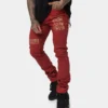 Ksubi 23 Chitch Red Denim Pants Red -Nuvora Fit Sales 03010514 YR001 mens 0010
