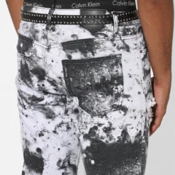 Saint Morta Acid Destroyer Jeans White/Black -Nuvora Fit Sales 03010769 YW110 mens 80