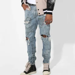 Saint Morta Acid Destroyer Jeans Blue/Black