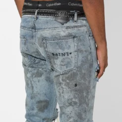 Saint Morta Acid Destroyer Jeans Blue/Black -Nuvora Fit Sales 03010769 YX014 mens 000080