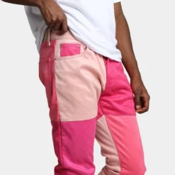 MNML D354 Patchwork Straight Denim Pants Pink -Nuvora Fit Sales 03010782 YP001 mens 0050 1a73539a 1307 4adc 8a51 5574944467c4