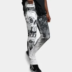 MNML M189 Slim Denim Pants Tu White -Nuvora Fit Sales 03010785 YT172 mens 0030