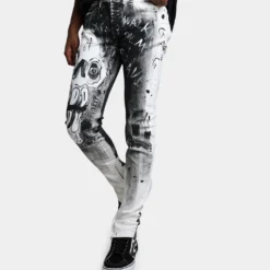 MNML M189 Slim Denim Pants Tu White -Nuvora Fit Sales 03010785 YT172 mens 0040