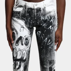 MNML M189 Slim Denim Pants Tu White -Nuvora Fit Sales 03010785 YT172 mens 0070