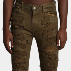 MNML X289 Skinny Denim Pants Brown -Nuvora Fit Sales 03010800 YX300 mens 0070 bdf57189 7be4 430a 86a1 22cea01ce34f