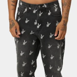 Playboy By CK Players Denim Jeans Black -Nuvora Fit Sales 03010858 YB001 mens 0070