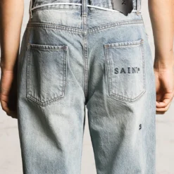 Saint Morta Empire Relaxed Jeans Vintage Blue -Nuvora Fit Sales 03010863 YX561 mens 0080