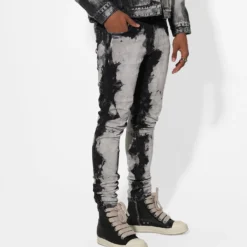 Saint Morta Splat Jeans Black/Grey -Nuvora Fit Sales 03010866 YB006 mens 050