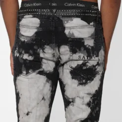 Saint Morta Splat Jeans Black/Grey -Nuvora Fit Sales 03010866 YB006 mens 080