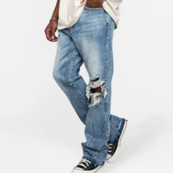 MNML B455 Flare Denim Pants Blue -Nuvora Fit Sales 03010950 YX001 mens 0040