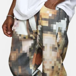 MNML V100 Pixel Denim Pants Multi -Nuvora Fit Sales 03011008 YM041 mens 0050