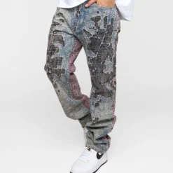 MNML V488 Boro Denim Jeans Multi 13 MNML V488 Boro Denim Jeans Multi -Nuvora Fit Sales 03011011 YM041 default 0040