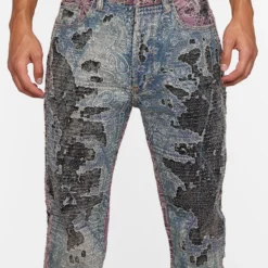 MNML V488 Boro Denim Jeans Multi 16 MNML V488 Boro Denim Jeans Multi -Nuvora Fit Sales 03011011 YM041 default 0070