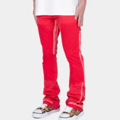 MNML B404 Flare Denim Pants Red