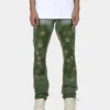 MNML B451 Star Flare Denim Pants Olive