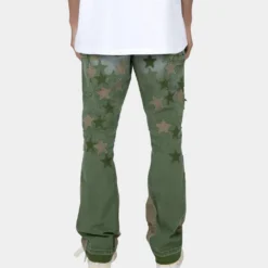 MNML B451 Star Flare Denim Pants Olive 14 MNML B451 Star Flare Denim Pants Olive -Nuvora Fit Sales 03011036 YO100 default 050