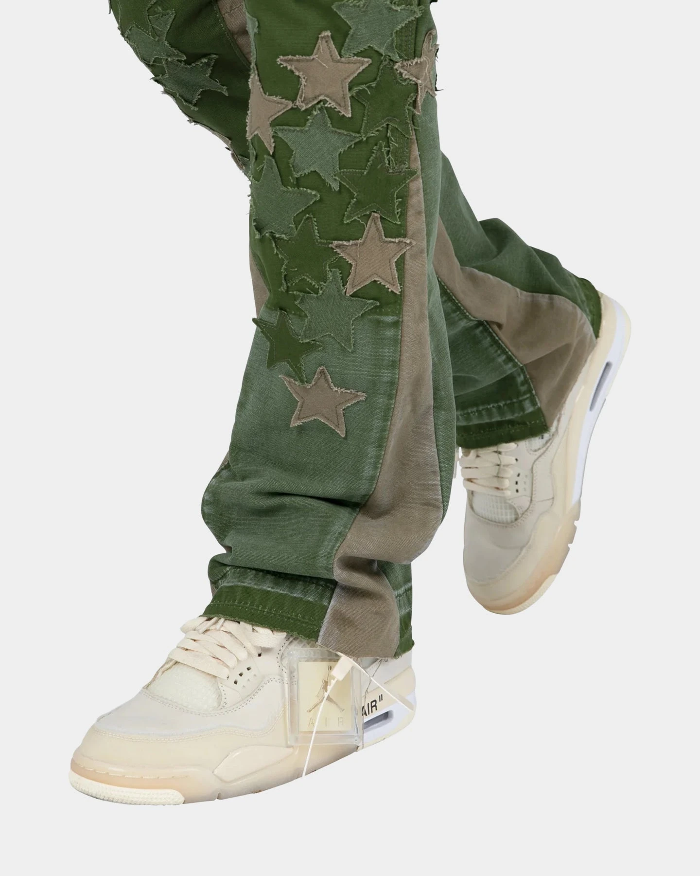 MNML B451 Star Flare Denim Pants Olive 8 MNML B451 Star Flare Denim Pants Olive - Image 6