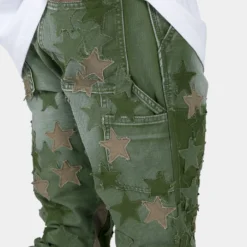 MNML B451 Star Flare Denim Pants Olive 17 MNML B451 Star Flare Denim Pants Olive -Nuvora Fit Sales 03011036 YO100 default 080