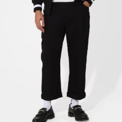 Saint Morta Rolled Hem Jeans Black