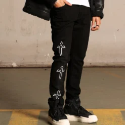 Saint Morta Daggers Skinny Jeans Black -Nuvora Fit Sales 03011160 YB001 mens 0050