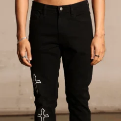 Saint Morta Daggers Skinny Jeans Black -Nuvora Fit Sales 03011160 YB001 mens 0070