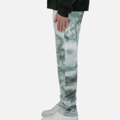 MNML V351 Art Baggy Denim Jeans Black/White -Nuvora Fit Sales 03011225 YB012 mens 0030