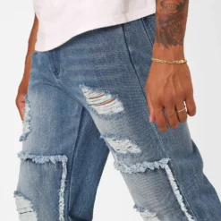 XXIII Matthew Distressed Jeans Blue Distressed 13 XXIII Matthew Distressed Jeans Blue Distressed -Nuvora Fit Sales 03011231 YC295 mens 0040